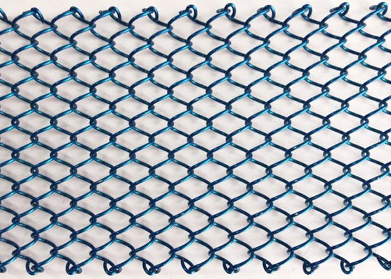 pistolage en métal de 26ft de bobine de draperie d'Eco de cheminée de rideau bleu en écran