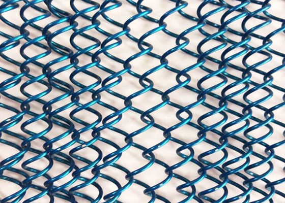 pistolage en métal de 26ft de bobine de draperie d'Eco de cheminée de rideau bleu en écran