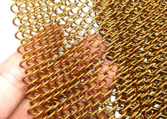 Or à la maison flexible Mesh Curtain de la draperie 13ft de bobine en métal de décor
