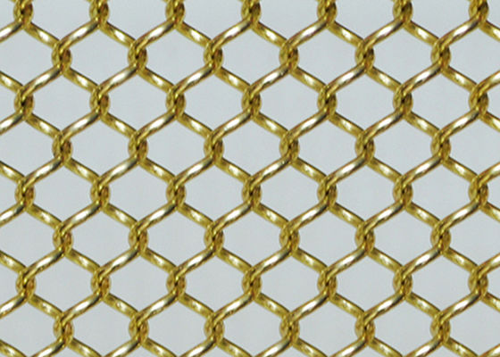 Fil anodisé Mesh Curtains Partition Walls de draperie de bobine en métal de l'oxydation 10ft