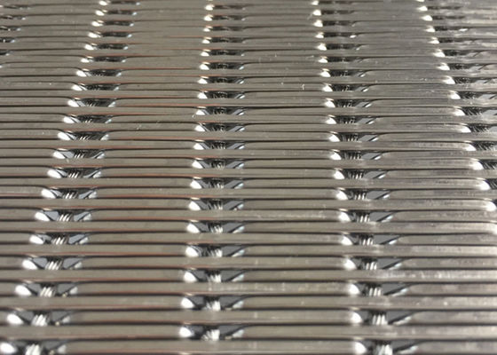 Panneaux de mur intérieur sertis par replis d'ascenseur d'OEM de Mesh Fabric de métal flexible de 9mm 2m