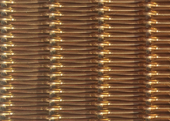 métal flexible tissé architectural Mesh Fabric Free Oil de 12m 1.55mm Rod Pitch