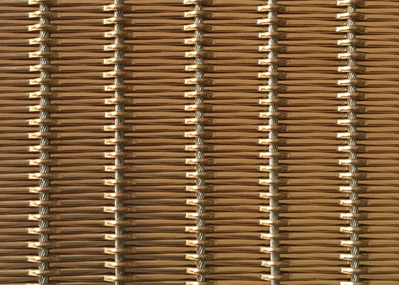 métal flexible tissé architectural Mesh Fabric Free Oil de 12m 1.55mm Rod Pitch
