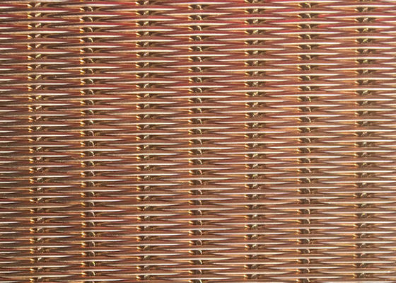 métal flexible tissé architectural Mesh Fabric Free Oil de 12m 1.55mm Rod Pitch