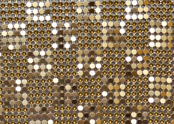 Tissu en acier de flocon en métal d'hôtels de tissu de paillette en métal de décor de SHUOLONG