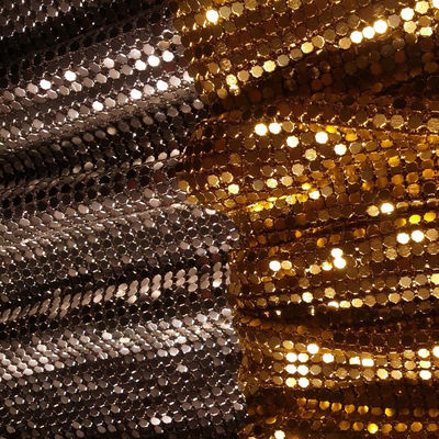 Décoratif revêtement métallique séquins en aluminium revêtement en maille métallique résistant à l'huile