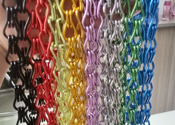 les rideaux décoratifs en maillon de chaîne de couleur de cobalt de 17mm pilotent des écrans pour des portes