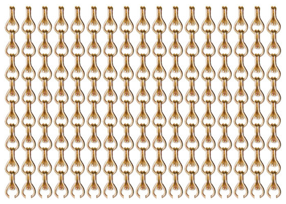 Écran à chaînes en aluminium large supplémentaire multicolore 90*210cm Pale Gold de mouche