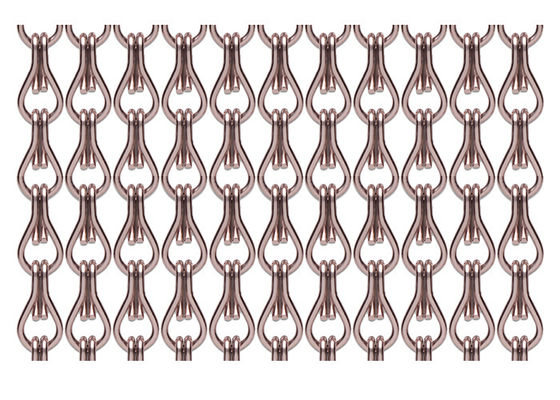 Rideau à chaînes en chaîne d'écran de mouche de porte en métal d'ODM 2mm pour la draperie architecturale