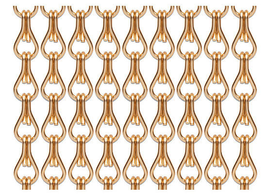 crochet à chaînes décoratif de la couleur 20.4mm d'abricot d'écran de mouche de porte de 100*200cm