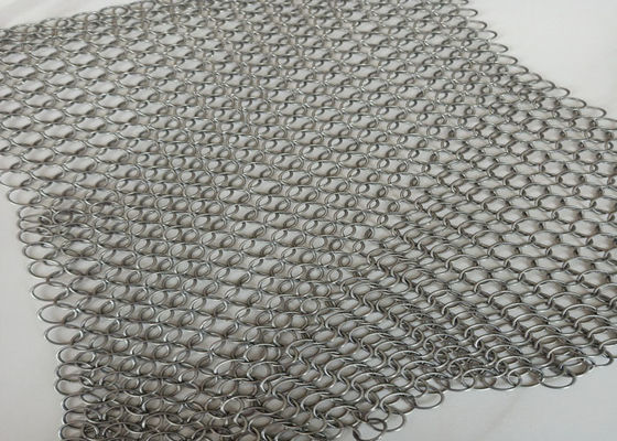 Halls d'acier inoxydable Ring Mesh Plain Woven For Exhibition en métal de SS316 HDG PVD