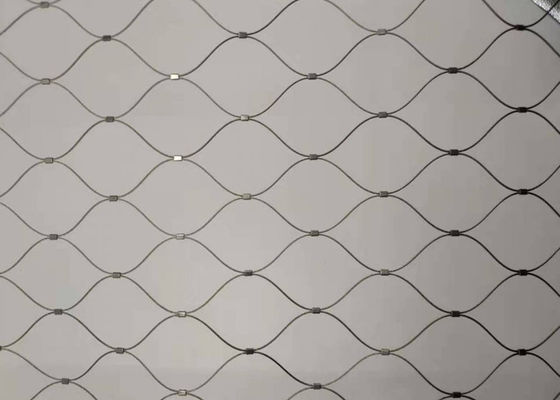main de 7x7 Antifire - Mesh Steel Rope Fence tissé 60x60mm pour la balustrade d'escalier