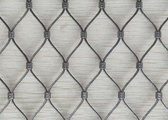 Structure tressée du câble 7x19 de la maille 210x210mm de câble métallique d'acier inoxydable
