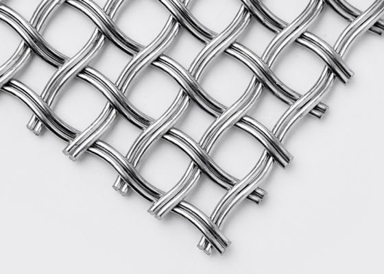 Mesh Shape Helical Stainless Steel circulaire a serti par replis le fil Mesh For Partitions