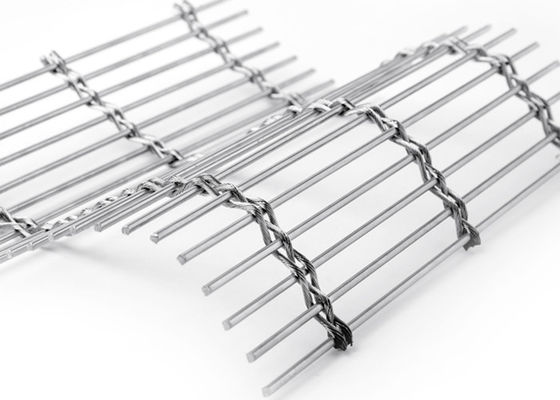 Métal fait face tissé acier inoxydable Mesh Interior Decorations architectural de 120m x de 6m