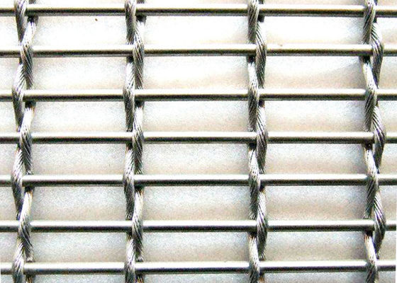 Fil tissé décoratif Mesh Crimped Architectural d'élégance de diviseur sans visibilité en métal