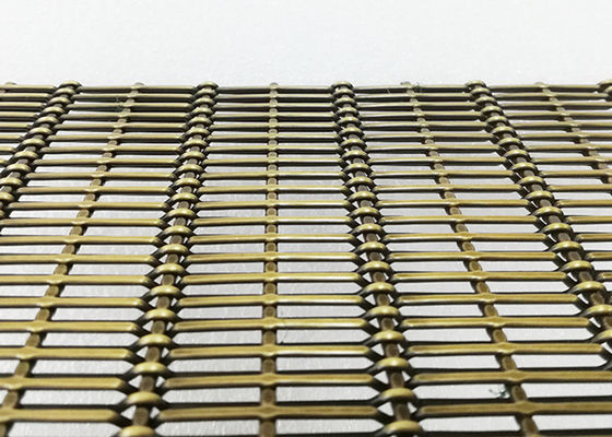 Métal tissé décoratif Mesh For Stainless Steel Screen de plaine en laiton antique
