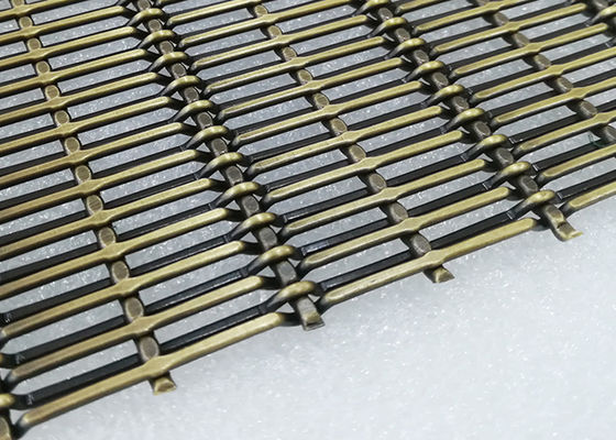 Métal tissé décoratif Mesh For Stainless Steel Screen de plaine en laiton antique