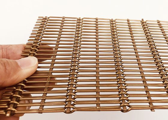 fil tissé décoratif Mesh For Screen Wall Cladding d'acier inoxydable Pvd de 4mm