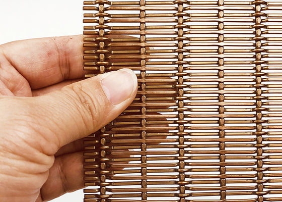 fil tissé décoratif Mesh For Screen Wall Cladding d'acier inoxydable Pvd de 4mm