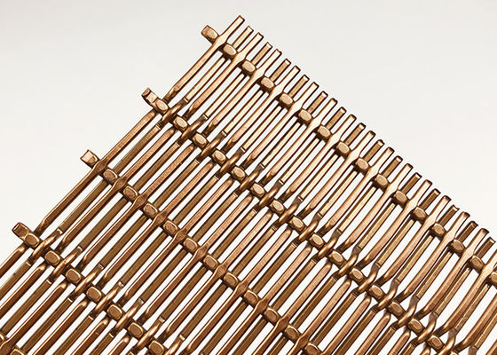 fil tissé décoratif Mesh For Screen Wall Cladding d'acier inoxydable Pvd de 4mm