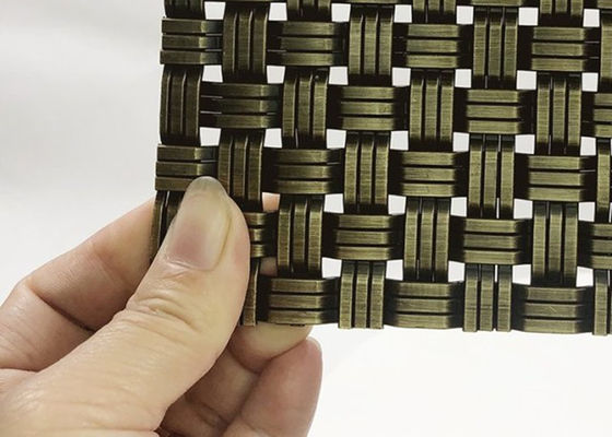 Maille architecturale en laiton antique en métal d'acier inoxydable 1.8mm pour le revêtement de façade