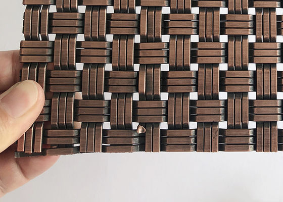 Maille architecturale en laiton antique en métal d'acier inoxydable 1.8mm pour le revêtement de façade