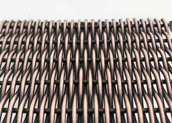 Revêtements muraux tissés architecturaux de Mesh Copper Ss Decorative For en métal de l'antiquité 6mm