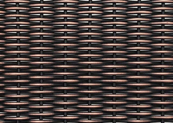 Revêtements muraux tissés architecturaux de Mesh Copper Ss Decorative For en métal de l'antiquité 6mm
