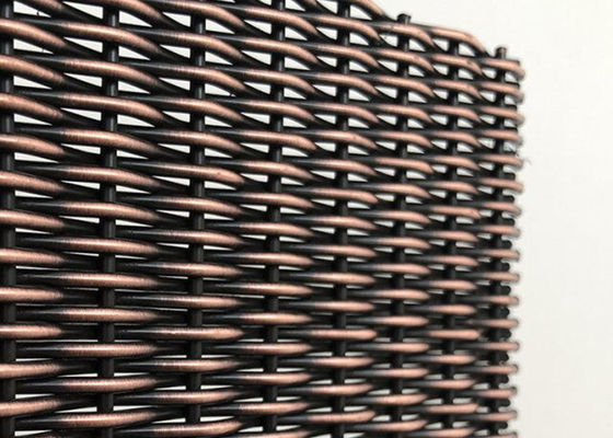 Revêtements muraux tissés architecturaux de Mesh Copper Ss Decorative For en métal de l'antiquité 6mm