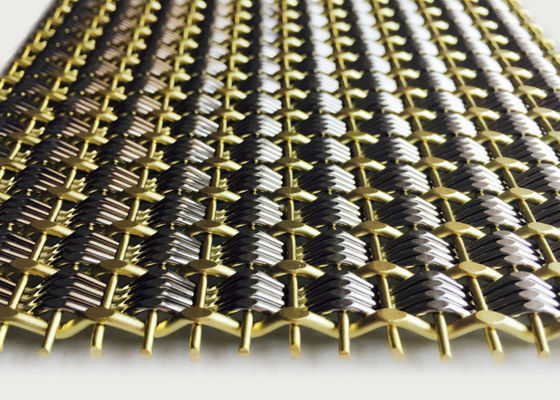 Diviseurs en acier inoxydables et de câblage cuivre de Mesh Architecture Rigid Decorative For