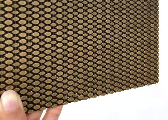 SS304 fil tissé architectural Mesh Antique Brass Decorative Nets pour le revêtement