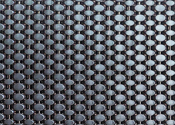 Revêtement architectural noir d'acier inoxydable Mesh Woven Wire For Facade d'électrodéposition de couleur
