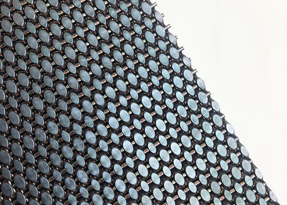 Revêtement architectural noir d'acier inoxydable Mesh Woven Wire For Facade d'électrodéposition de couleur