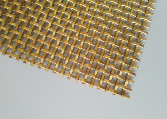Le métal tissé lambrisse l'acier inoxydable Mesh For Cabinet Doors serti par replis de 3.2mm