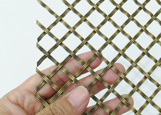 Cabinets décoratifs en laiton d'acier inoxydable de grillage tissé décoratif antique de 2mm
