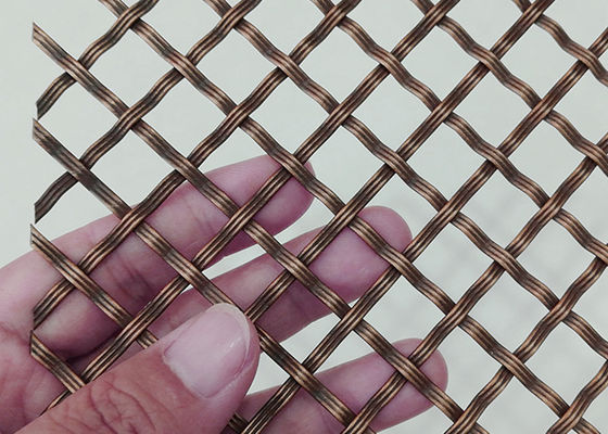 Cabinets décoratifs en laiton d'acier inoxydable de grillage tissé décoratif antique de 2mm
