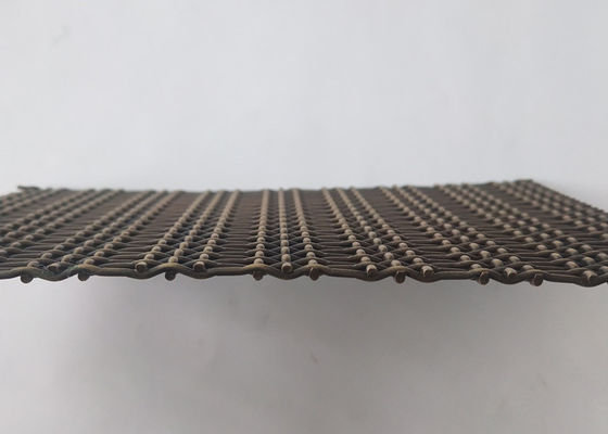 Bronzé colorez le fil serti par replis Mesh Decorative Woven d'acier inoxydable de 3.6mm
