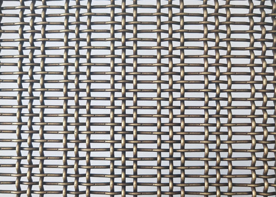 Bronzé colorez le fil serti par replis Mesh Decorative Woven d'acier inoxydable de 3.6mm