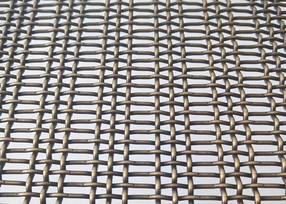 Bronzé colorez le fil serti par replis Mesh Decorative Woven d'acier inoxydable de 3.6mm