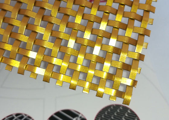 Fil tissé décoratif Mesh Panels For Cabinet de l'acier inoxydable 2.5mm
