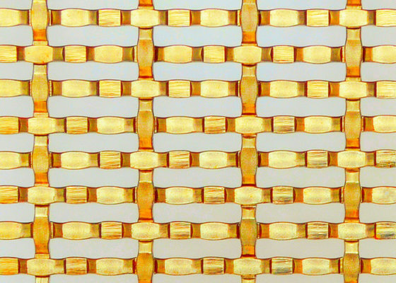 Fil tissé décoratif de maille architecturale d'or d'acier inoxydable pour des diviseurs de l'espace