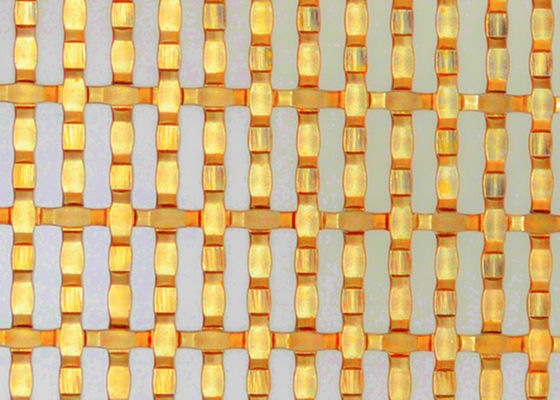 Fil tissé décoratif de maille architecturale d'or d'acier inoxydable pour des diviseurs de l'espace
