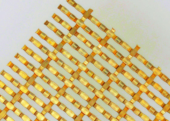 Fil tissé décoratif de maille architecturale d'or d'acier inoxydable pour des diviseurs de l'espace