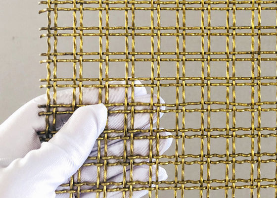 Double fil en laiton Mesh For Decorative Fence de cuir embouti de serrure de résistance thermique