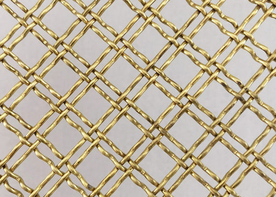 Double fil en laiton Mesh For Decorative Fence de cuir embouti de serrure de résistance thermique