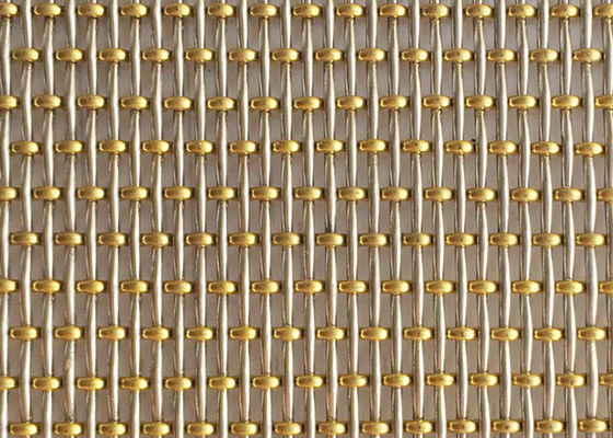 fil en laiton Mesh Woven Stairs Railing de cuir embouti de serrure de décoration de perle de 3.2mm