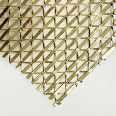 8.75 kg/m2 Grilles de treillis métalliques décoratifs avec 49% de surface d'ouverture en acier inoxydable