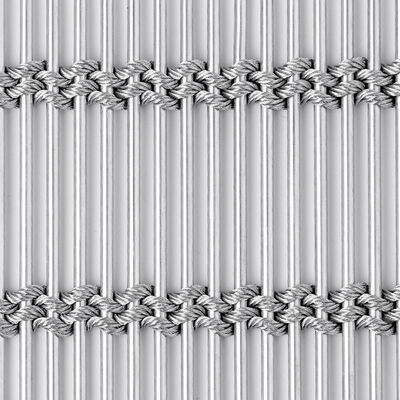 Grille décorative en fil tissé de 6 mm de diamètre, 42 % de surface ouverte, 7 mm d'épaisseur