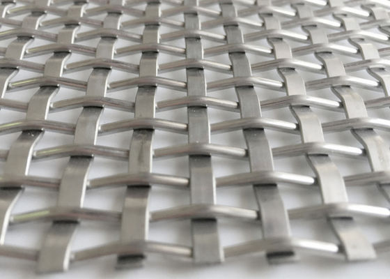 Maille métallique architecturale tissée de couleur naturelle pour panneau décoratif en treillis métallique
